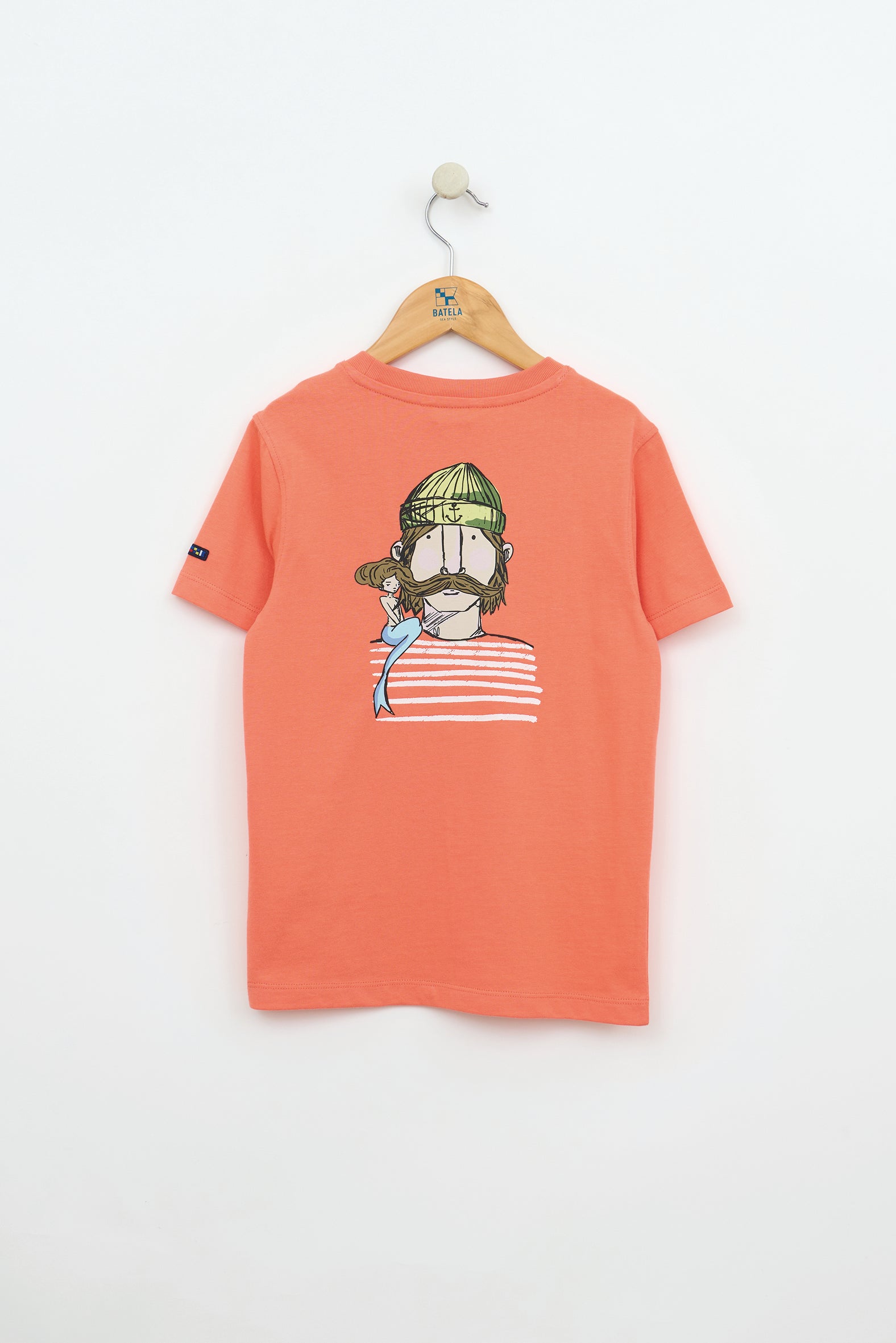 T-shirt imprimé Marin et Sirène en coton OEKO-TEX