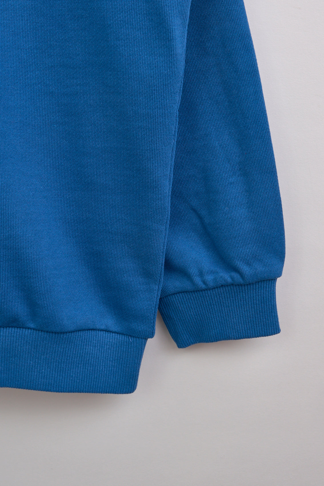 Two-tone French terry sweatshirt with front embroidery