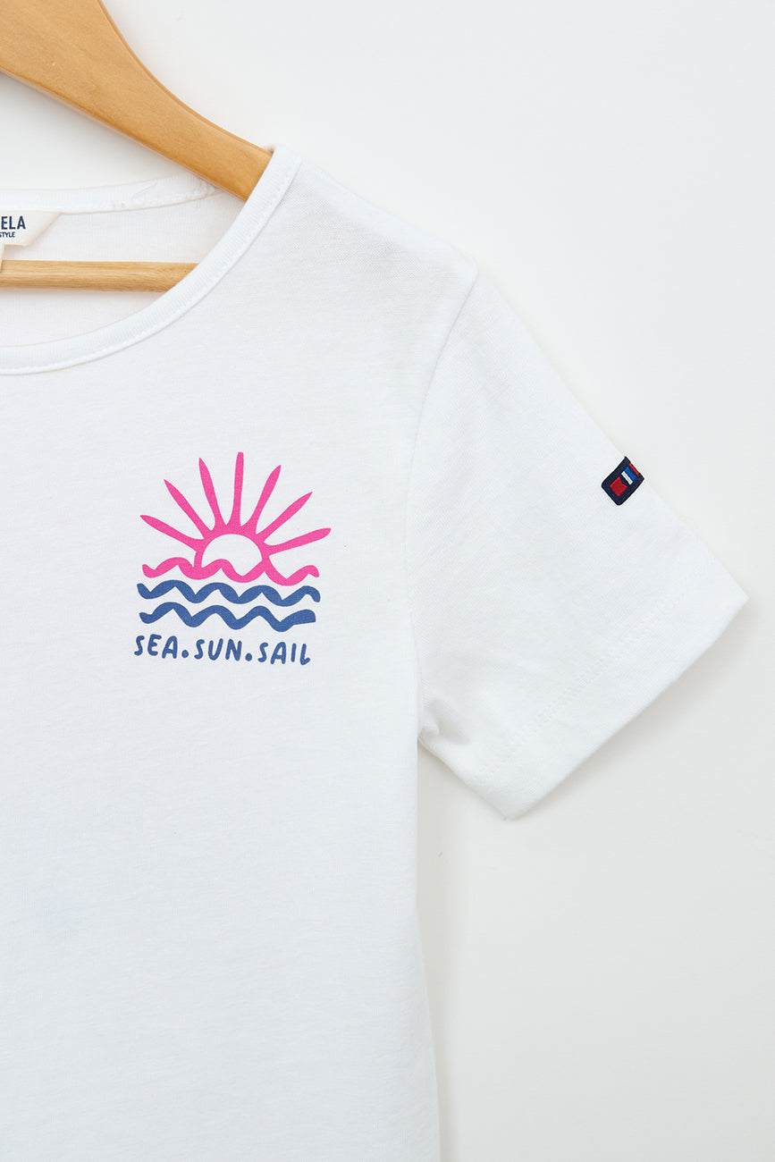 Camiseta con print de algodón OEKO-TEX