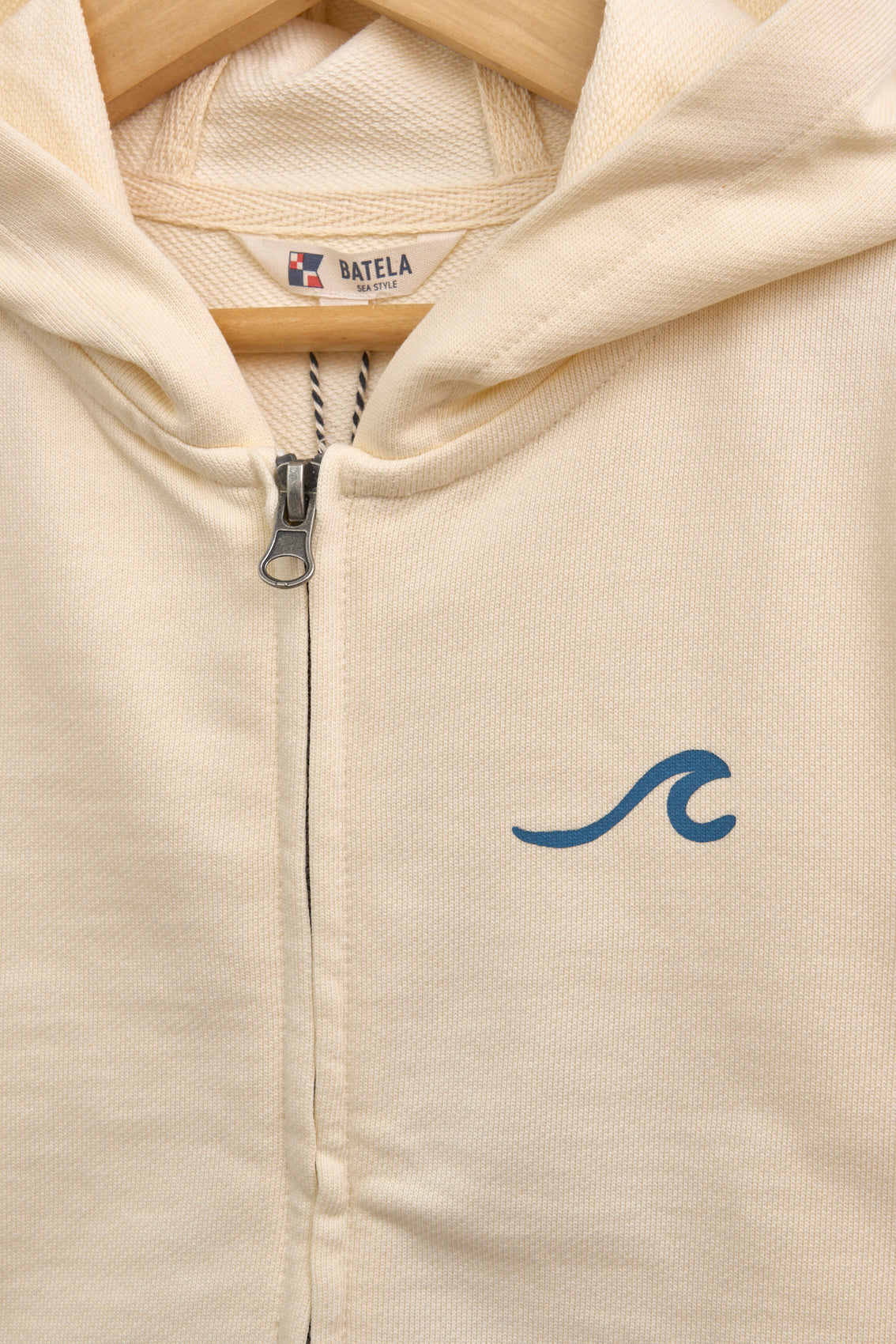 Sudadera con capucha en algodón Terry y print playero