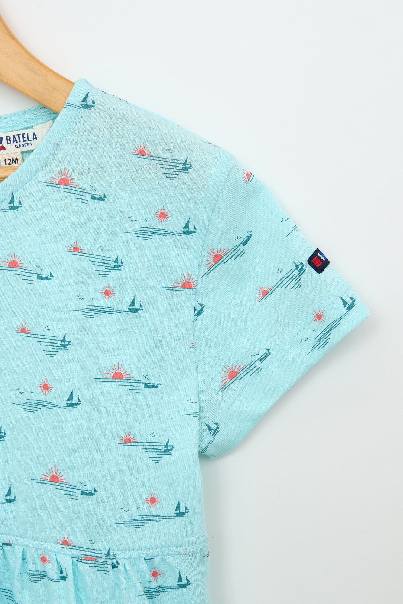 T-shirt en coton flammé OEKO-TEX