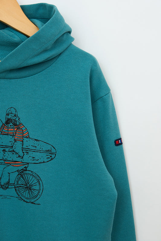 Terry kotoizko jertse txanoduna, kanguru-poltsikoarekin