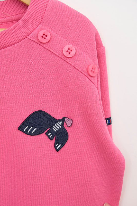 Sweat avec patch brodé d’oiseau