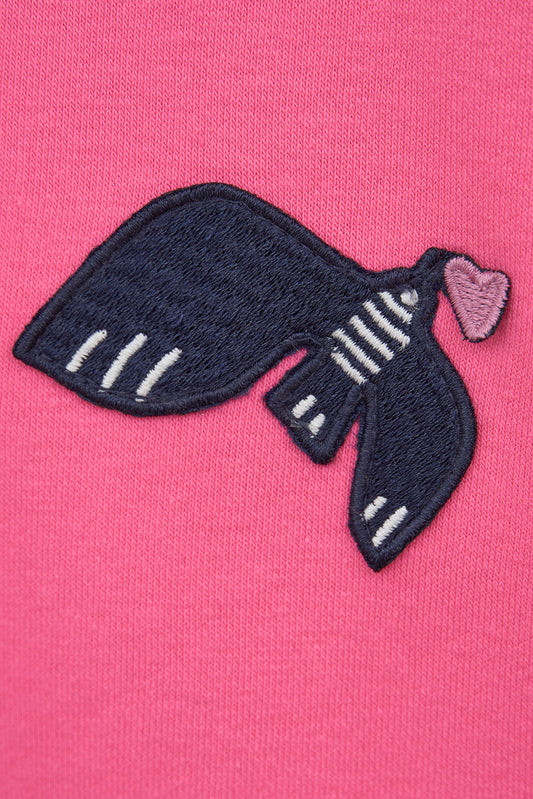 Sweat avec patch brodé d’oiseau