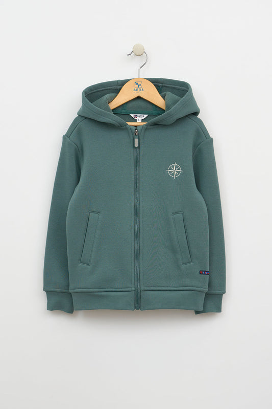 Veste en molleton à capuche et fermeture éclair