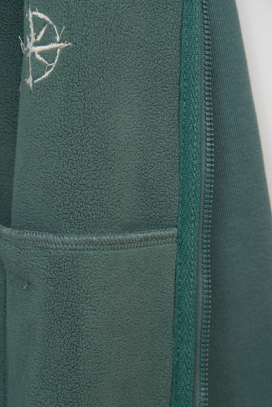 Hooded zip-up fleece jacket