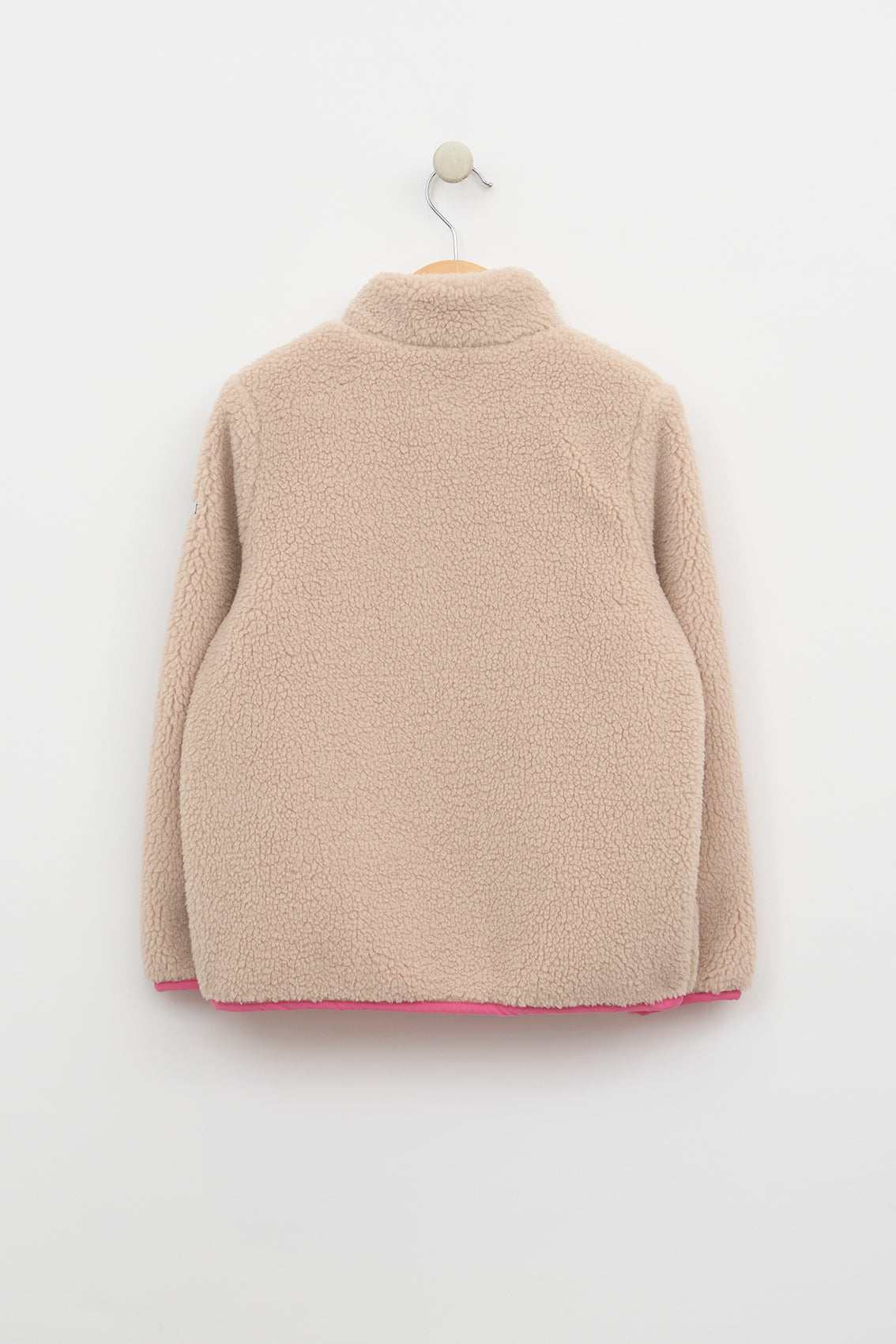 Veste effet mouton avec poche contrastante