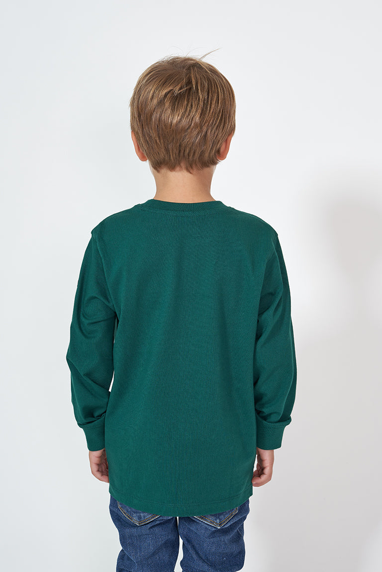 T-shirt en coton, manches longues, requin