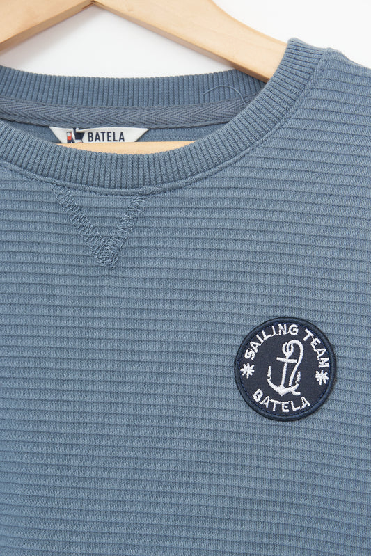 Terry sweatshirt for boys with anchor