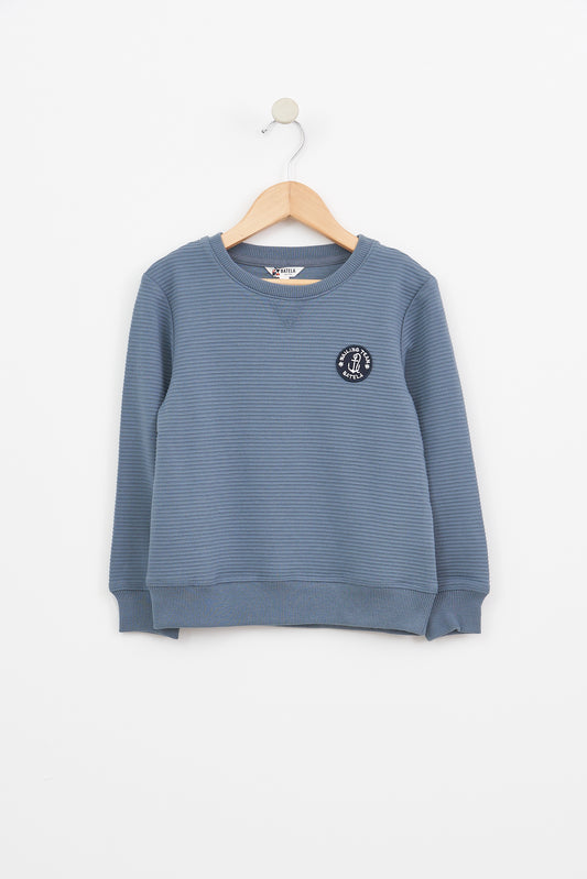 Terry sweatshirt for boys with anchor