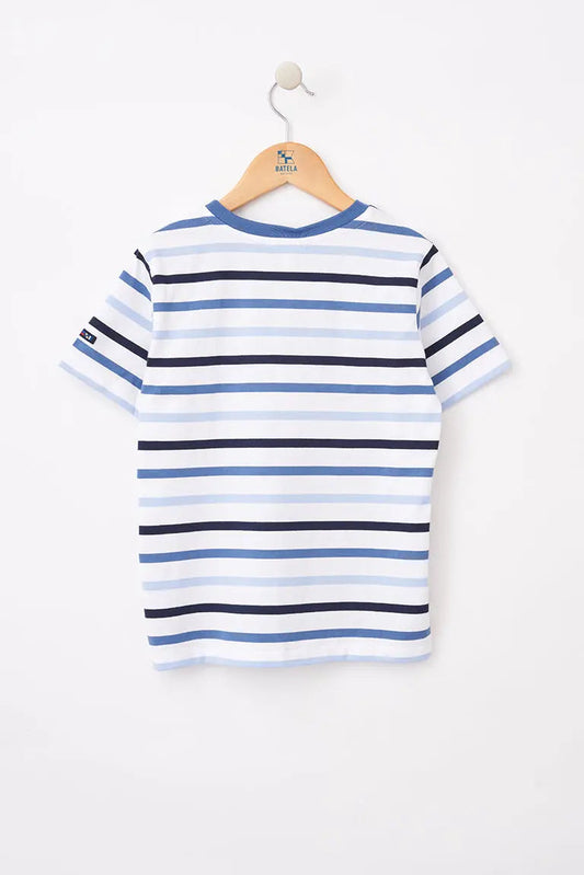 Boys' short-sleeved printed T-shirt with pocket