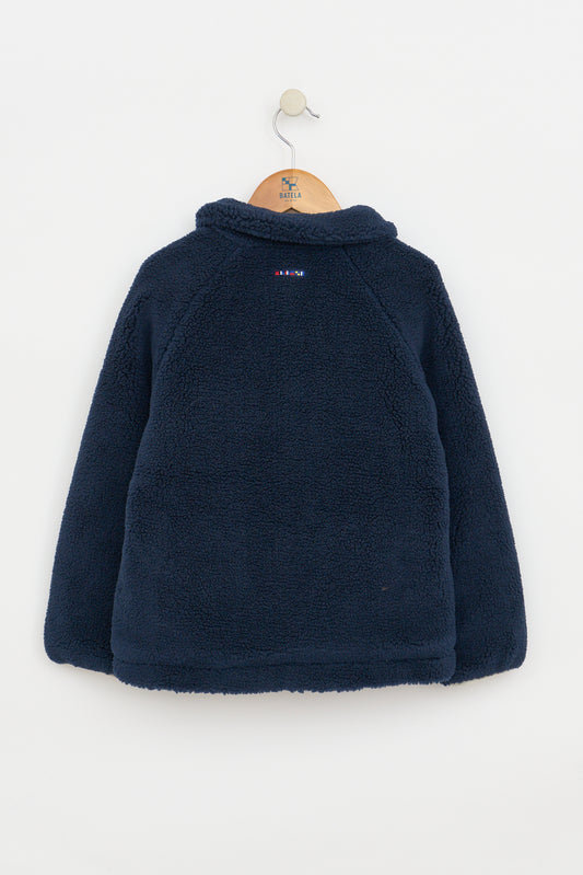 Chaqueta de borreguito con cuello camisero