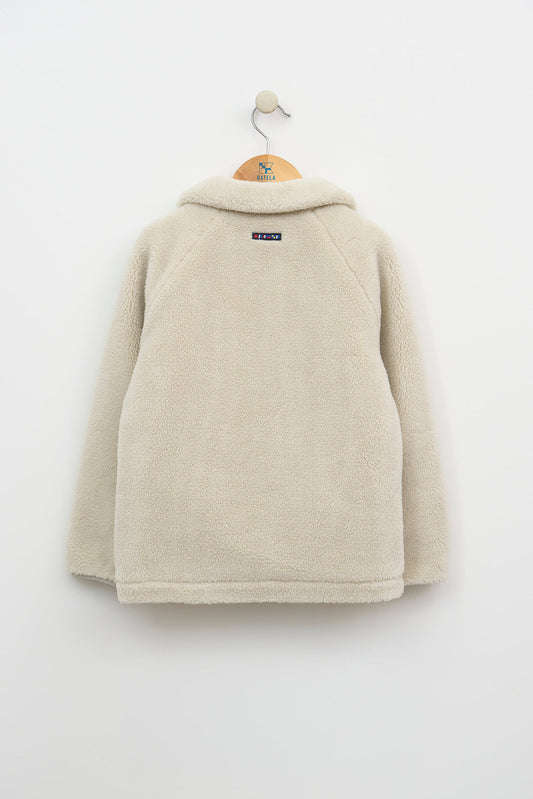 Chaqueta de borreguito con cuello camisero