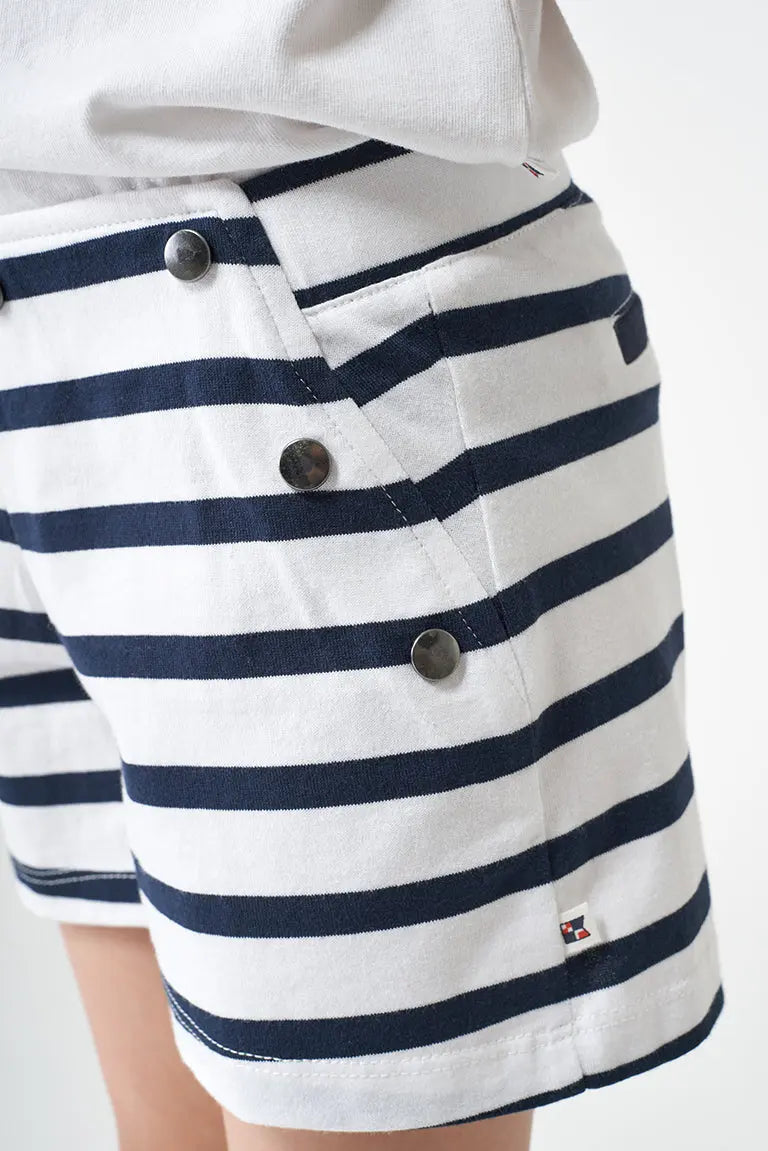 Plain and striped cotton shorts