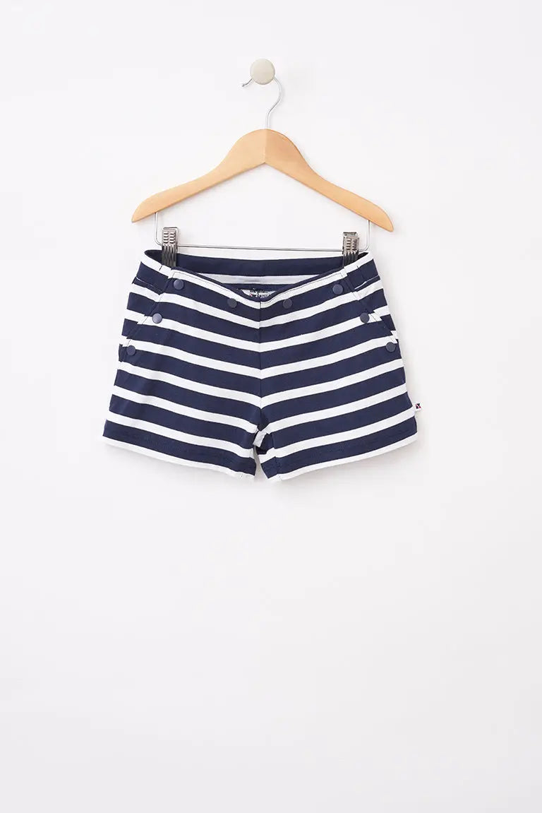 Plain and striped cotton shorts