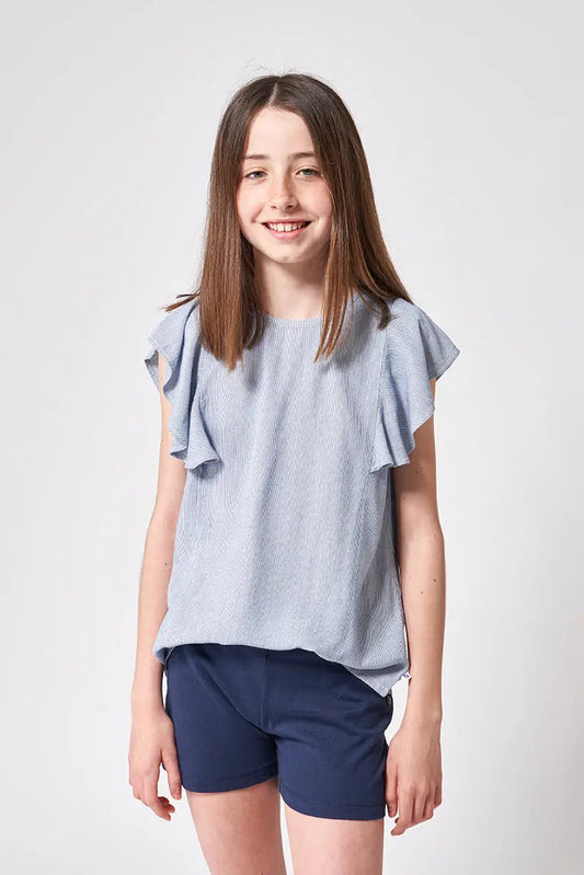 Kamiseta edo blusa arin marraduna, % 100 biskosa