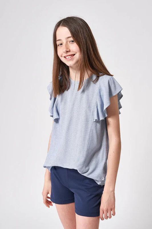 Kamiseta edo blusa arin marraduna, % 100 biskosa