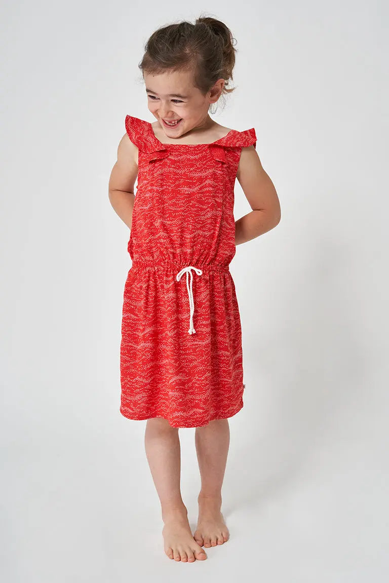 Robe imprimée pour fille, confectionnée en viscose 100%