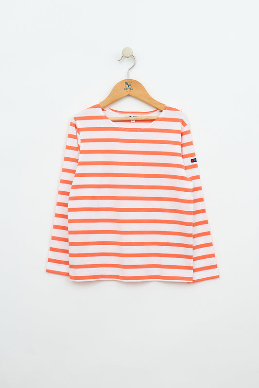 Camiseta marsellesa a rayas de algodón manga larga unisex