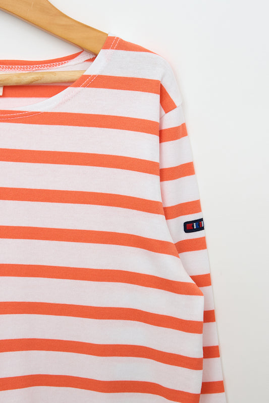 Camiseta marsellesa a rayas de algodón manga larga unisex