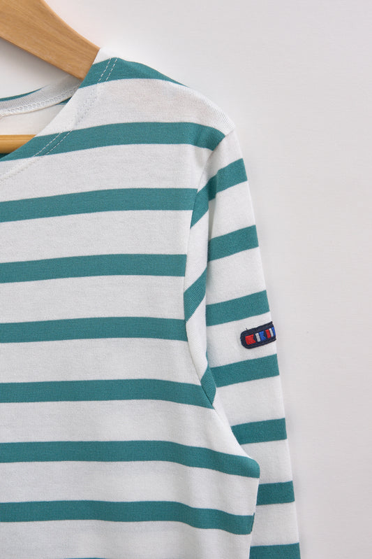 Camiseta marsellesa a rayas de algodón manga larga unisex