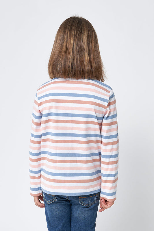 Long-sleeved striped cotton Marseillaise T-shirt - N2206 OUTLET
