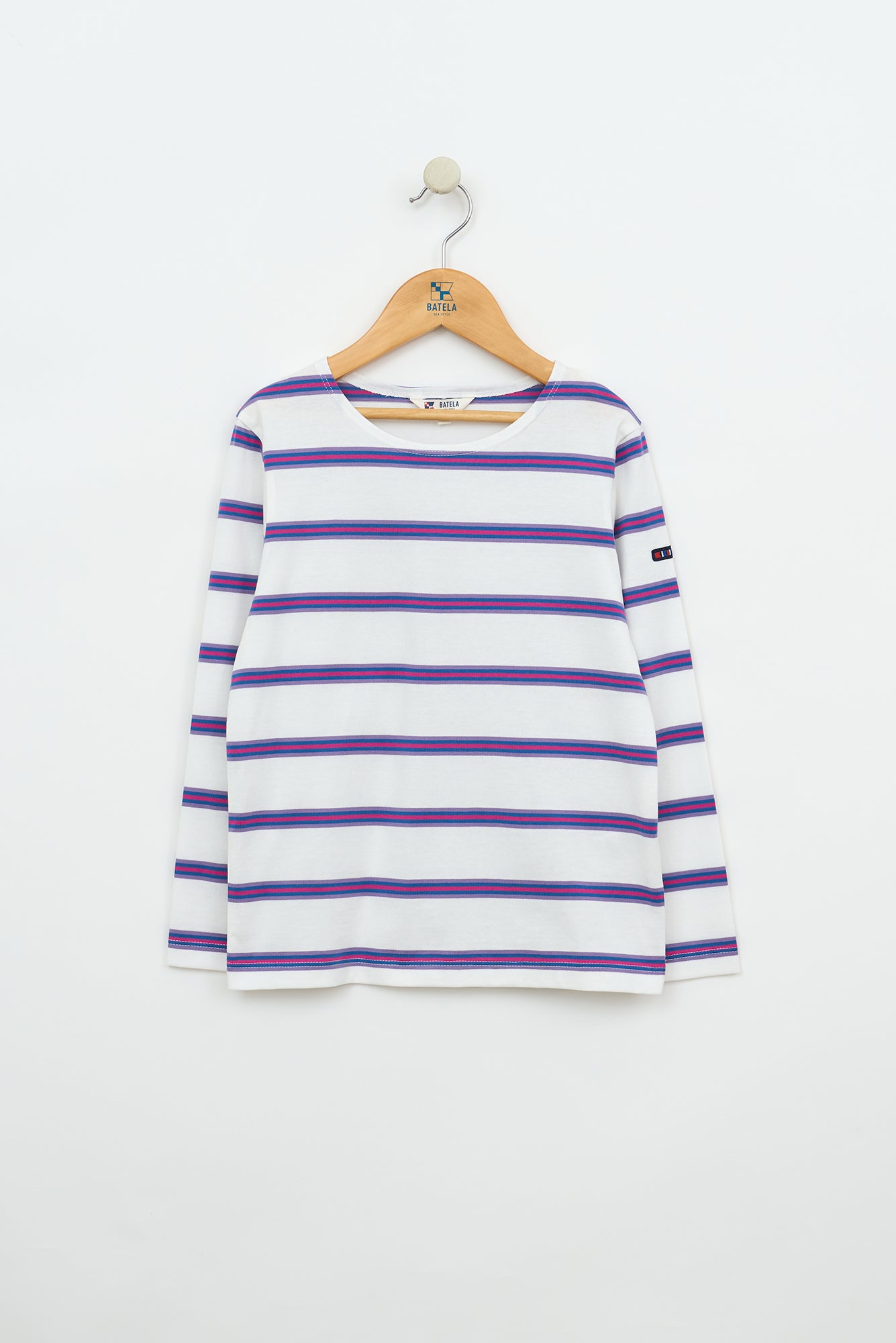T-shirt ou marinière à rayures en coton, manches longues
