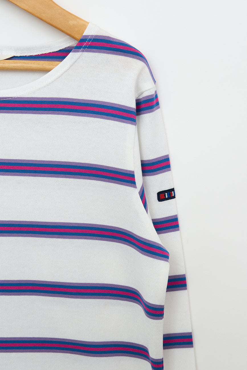T-shirt ou marinière à rayures en coton, manches longues