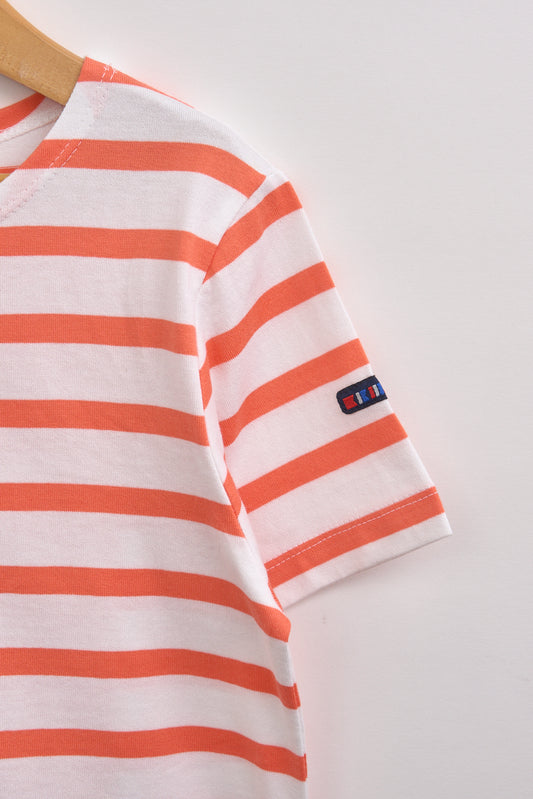 Camiseta marsellesa a rayas de algodón unisex