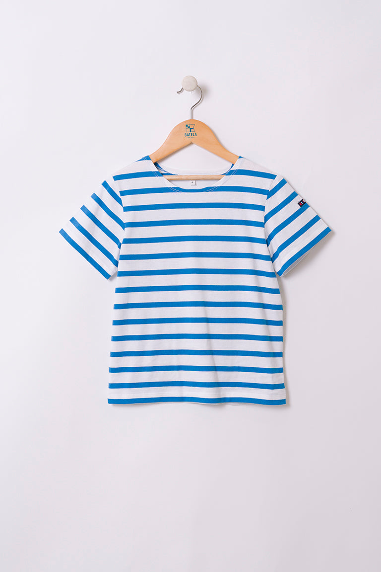 Boys' short-sleeved striped cotton Marseillaise T-shirt - N2208 OUTLET