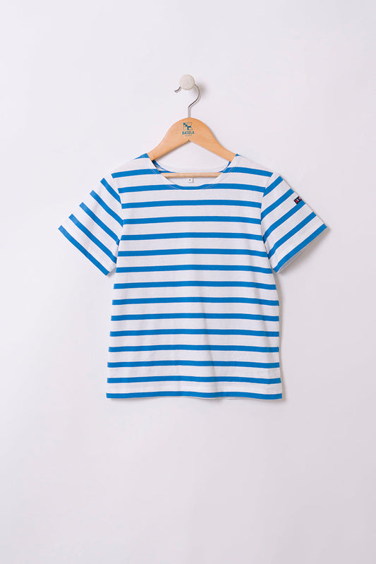 Boys' short-sleeved striped cotton Marseillaise T-shirt - N2208 OUTLET