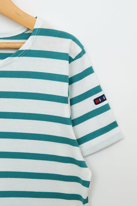 Camiseta marsellesa a rayas de algodón unisex