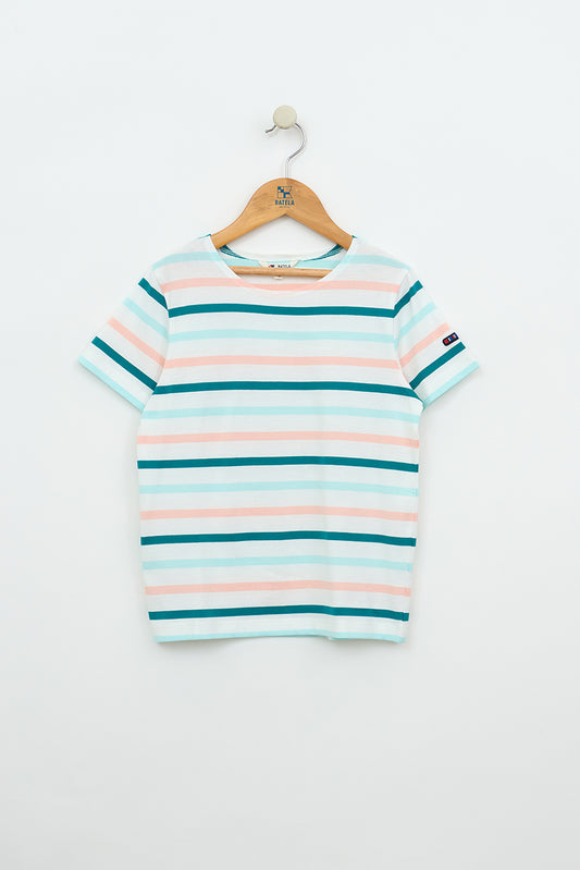 Camiseta marsellesa a rayas de algodón unisex