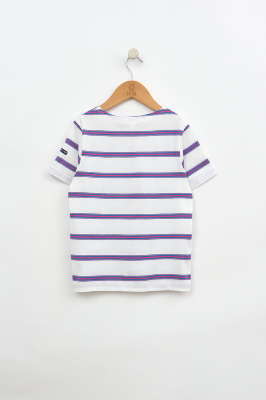 Camiseta marsellesa a rayas de algodón unisex