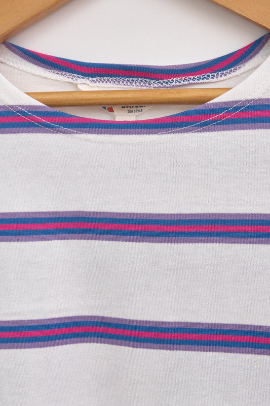 Camiseta marsellesa a rayas de algodón unisex