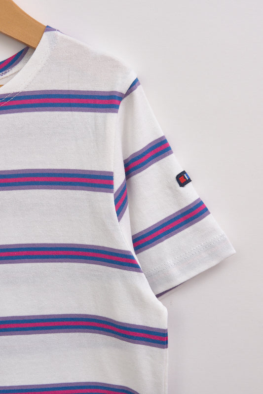 Camiseta marsellesa a rayas de algodón unisex