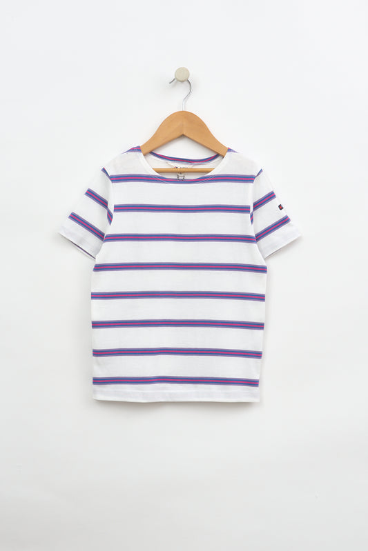 Camiseta marsellesa a rayas de algodón unisex