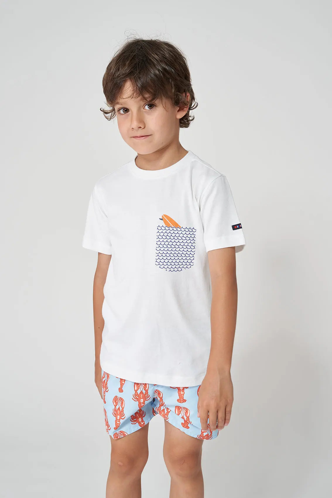 Camiseta manga corta algodón bolsilo surf