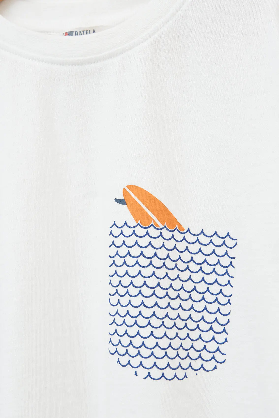 Camiseta manga corta algodón bolsilo surf