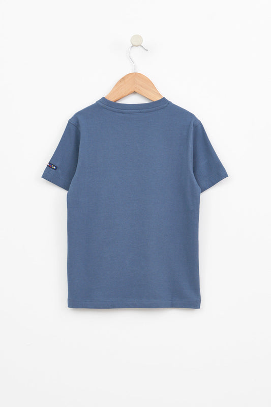 Short-sleeved cotton pocket surf t-shirt