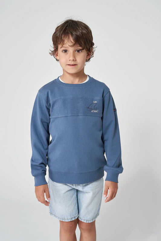 Cotton jersey with surf illustration