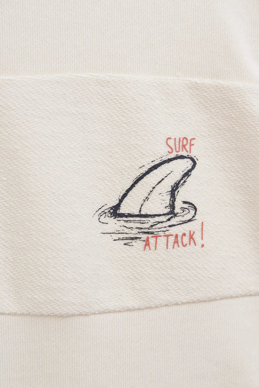 Cotton jersey with surf illustration