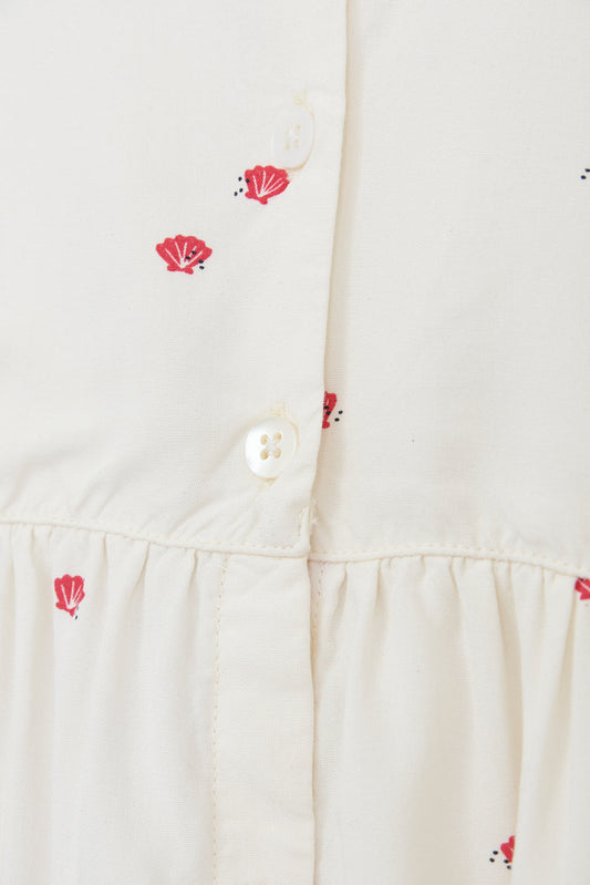 Robe fluide imprimée boutonnée