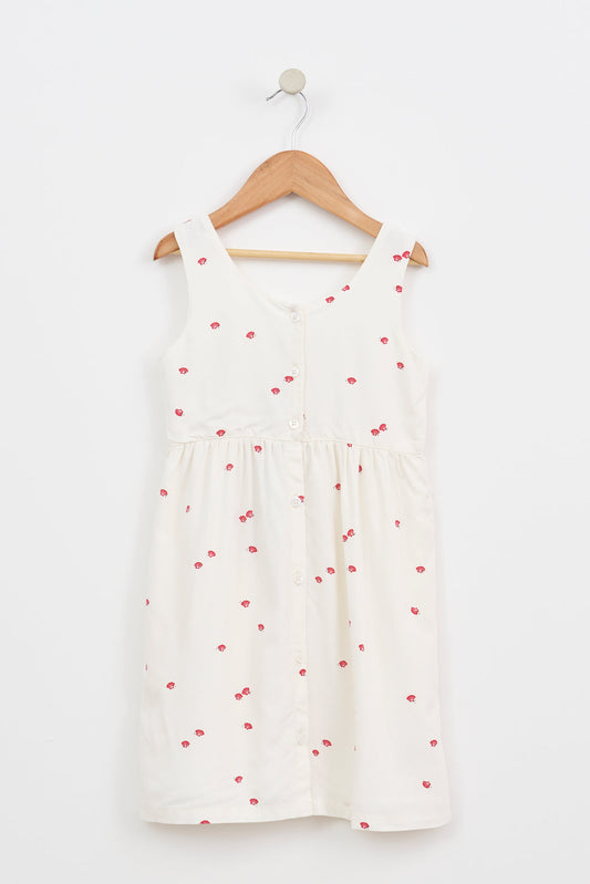 Robe fluide imprimée boutonnée