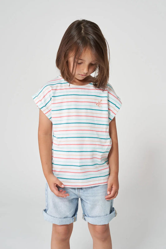 Thin striped short sleeve t-shirt