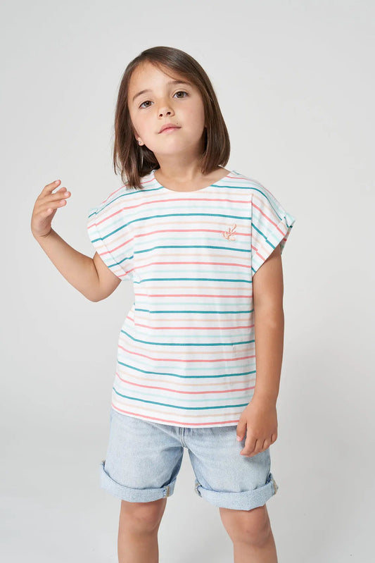 Thin striped short sleeve t-shirt