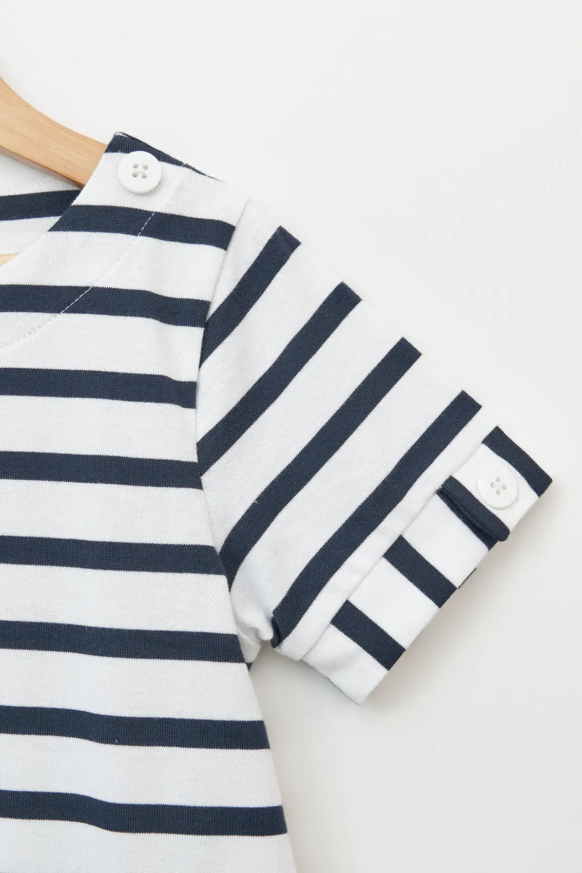 Robe marinière à  manches courtes rayée en jersey