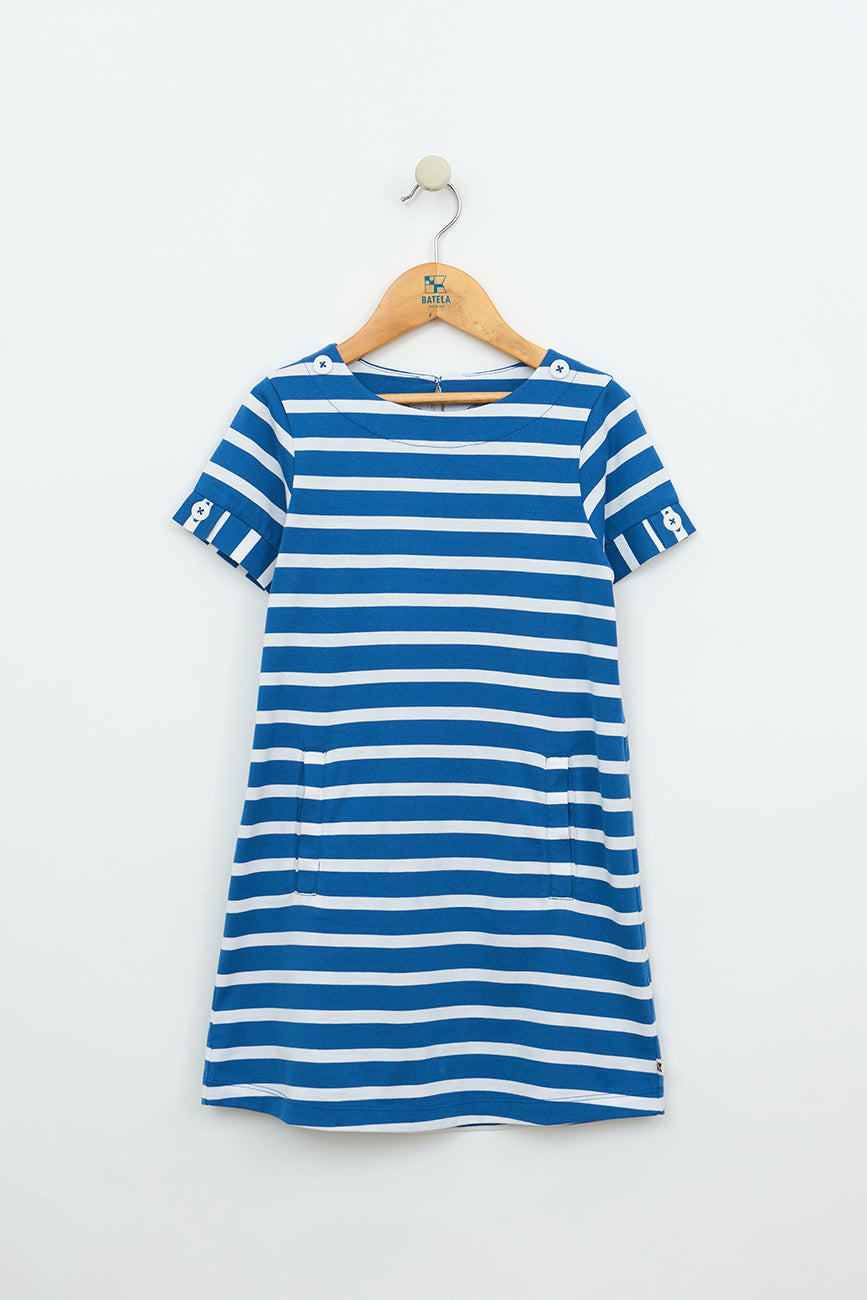 Robe marinière à  manches courtes rayée en jersey
