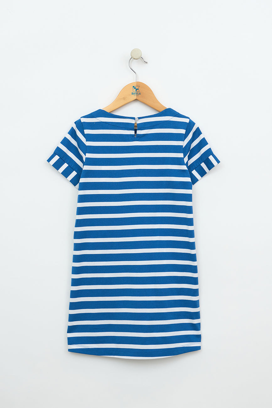 Robe marinière à  manches courtes rayée en jersey