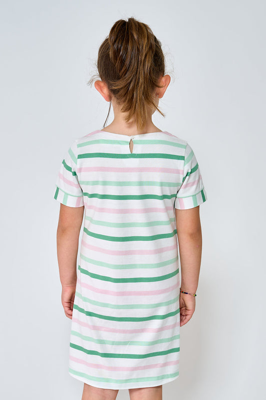 Striped dress with front pockets